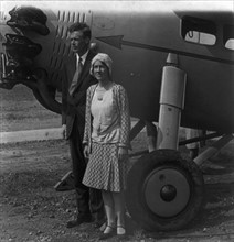 Charles Lindbergh with his wife, May 1929