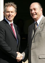 Blair, Tony - Premierminister Großbritannien; mit Jacques Chirac (r.)