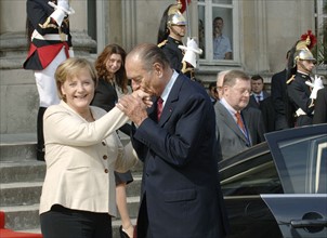 Angela Merkel und Jacques Chirac