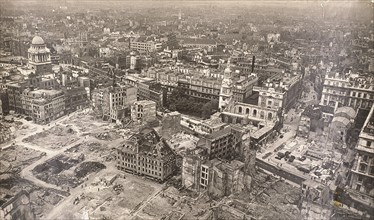 View of Newgate Street, City of London, showing air raid damage, c1944