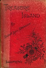 Couverture de Treasure Island de Robert Louis Stevenson, 1886.