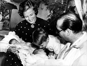 Ingrid Bergman et Roberto Rossellini en famille