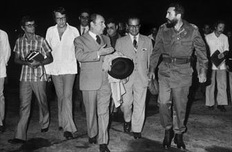 Fidel Castro et François Mitterrand
