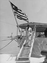 Aristoteles Onassis auf seiner Yacht 'Christina'