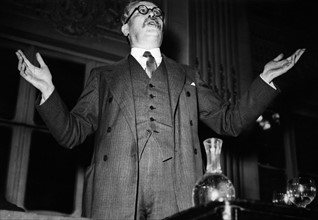 Léon Blum during a speech, 1936