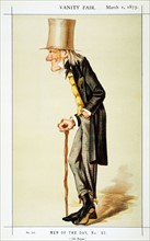 Caricature representing the English biologist Richard Owen, 1873