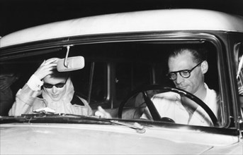 Arthur Miller et sa femme Marilyn Monroe