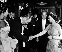 Curd Jürgens and Queen Elizabeth II