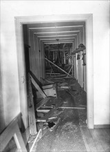 Ruins in a corridor of the 'Wolfsschanze' after the assassination attempt of the 20th July
