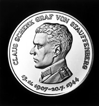 Coin with portrait of Claus von Stauffenberg