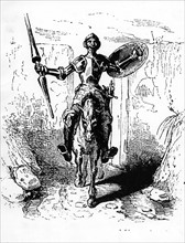 Cervantes, Schriftsteller, Spanien, Don Quijote, Illustration von Johannot