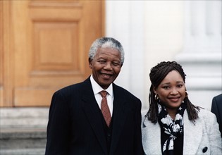 Nelson Mandela et sa fille Zinzi Mandela-Hlongwane