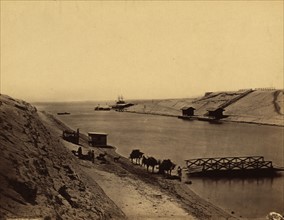 Vue sur le canal de Suez et le lac Timsah en Egypte