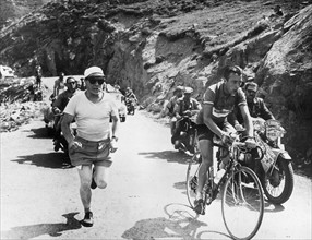Radsport, Tour de France 1955, Charly Gaul auf dem Galibier