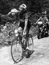 Radsport, Tour de France 1955, Charly Gaul auf einer Bergetappe