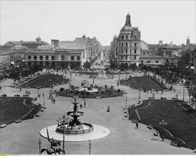 Buenos Aires: Plaza y Avenida de Mayo, um 1920