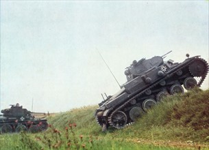 German Panzer III attacking