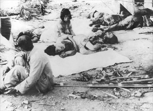 Hiroshima Nagasaki - Verwundete und Tote nach den Atombombenabwurf auf Hiroshima und Nagasaki