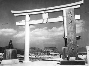 Japan, Hiroshima - Bau eines Gedenkstadions fuer die Atombombenkatastrophe