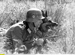 Soldat allemand sur le front de l'Est