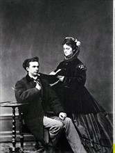 Koenig Ludwig II.und seine Verlobte Prinzessin Sophie
