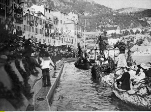 Blumencorso in Monte Carlo, um 1902