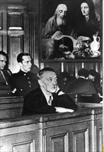 Hans van Meegeren, Kunstf„lscher, NL, vor Gericht, Amsterdam 1947
