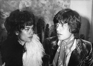 Mick Jagger, Rockmusiker GB (Rolling Stones) - mit Ehefrau Bianca