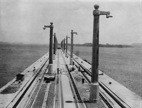 Panama-Kanal, Schleuse bei Gatun zum Gatunsee, um 1913