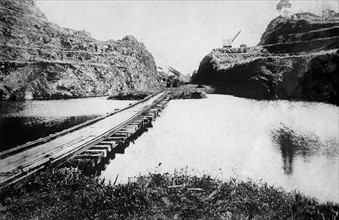 Panama-Kanal im Bau, um 1903