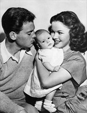 Shirley Temple avec John Agar et leur fille Linda