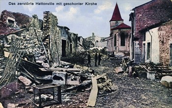 Hattonville en ruines (1914)