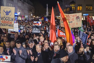 Manifestation à Sarrebruck contre l'attentat de Charlie Hebdo