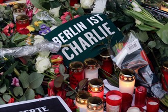 Rassemblement à Berlin en mémoire des victimes de l'attentat de Charlie Hebdo et du Supermarché casher à Paris