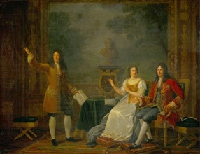 Philipault, Racine lisant Athalie devant Louis XIV et Madame de Maintenon