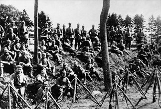 Soldats allemands dans la région de Verdun en septembre 1914