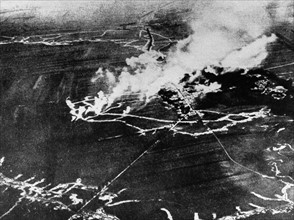 Bombing of German positions, 1916