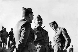 Les généraux Francisco Franco et Marco Berti en 1938