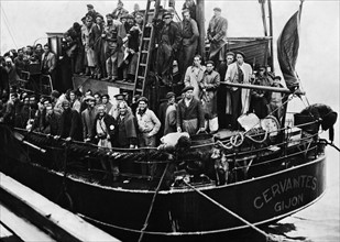 Réfugiés espagnols arrivant en France, 1937
