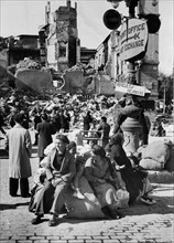 Réfugiés espagnols à Malaga, 1937
