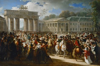 Meynier, Entrée de Napoléon Ier entouré de son Etat major dans Berlin, 27 octobre 1806
