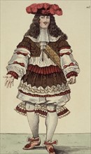 Ludwig XIV. von Frankreich - kolorierte Radierung