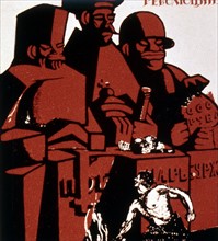 Sowjetisches Plakat waehrend des Buergerkriegs