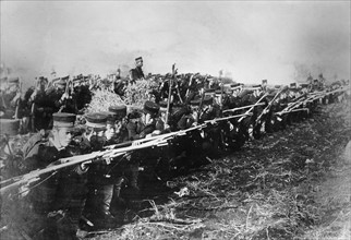 Krieg China - Japan 1894-95: Japanische Schützenlinie