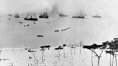 Krieg China - Japan 1894-95: Japanische Landung in Shantung