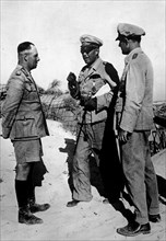 Rommel, Erwin 1891-1944
Officer, general field marshall, germany
commander of the german africa corps Feb.41-March 43 (WWII) 
Field marshall Rommel (l) together with field marshall Albert Kesselrin...