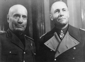 Italien /Rep. v. Salo - Mussolini u. Rommel i. d. Villa delle Orsoline am Gardasee