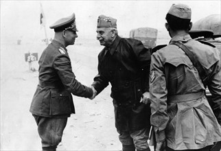Erwin Rommel zusammen mit General Gariboldi in Nordafrika