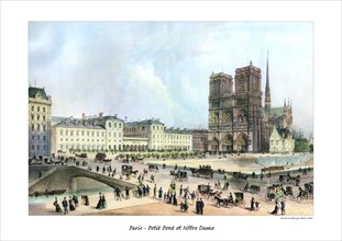 Parvis de la cathédrale Notre-Dame de Paris, 1865