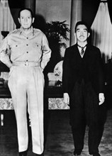 General of the Army Douglas MacArthur and Emperor Hirohito after the Japanese capitulation